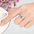 Colorful Oval Sterling Silver Emerald Cut Ring Luna